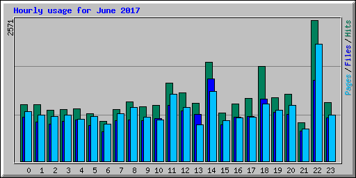 Hourly usage for June 2017
