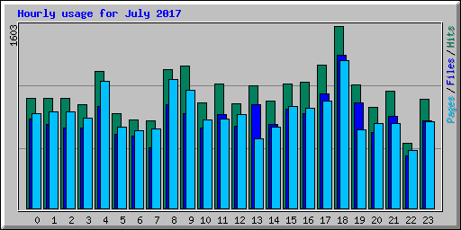 Hourly usage for July 2017