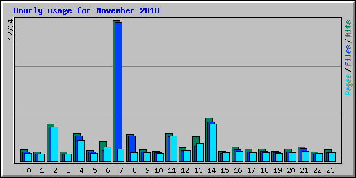 Hourly usage for November 2018