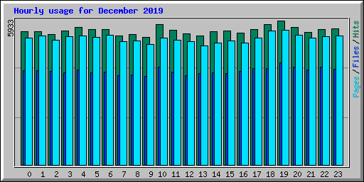 Hourly usage for December 2019