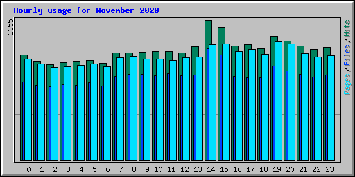 Hourly usage for November 2020
