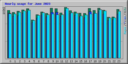 Hourly usage for June 2023