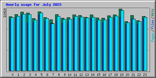 Hourly usage for July 2023
