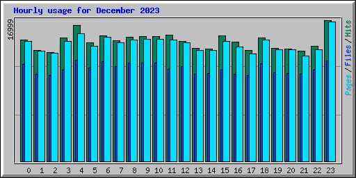 Hourly usage for December 2023